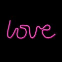 Neon LED Light LOVE pink Bat + USB FLNE05 Forever Light