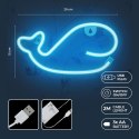 Neon LED Light WHALE blue Bat + USB FLNE19 Forever Light