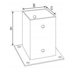 PODSTAWY SŁUPA PRZYKRĘCANA 100*100