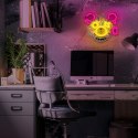 Neon ART LED PUNK TEDDY BEAR pink-yellow FLA01 Forever Light