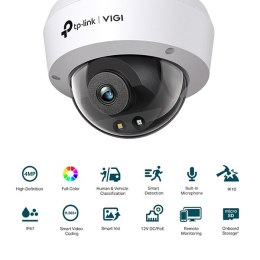 TP-link IP kamera Wi-Fi do monitoringu zewnętrznego VIGI C240(4MM), QHD 2560x1440, PoE, biała, 4 MPx, rejestracja w kolorze, int