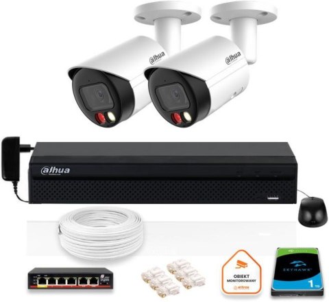 Zestaw monitoringu IP DAHUA 2x kamera IPC-HFW2849S-S-IL-0280B 8MPX DAHUA ZESTAW Zestaw monitoringu IP DAHUA 2x kamera IPC-HFW2849S-S-IL-0280B 8MPX DAHUA ZESTAW