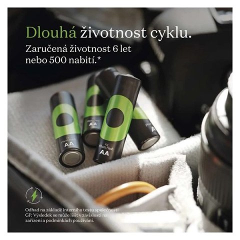 Akumulatorki, AA (HR6), 1.2V, 2000 mAh, GP, kartonik, 4-pack, ReCyko Pro Photo Flash Akumulatorki, AA (HR6), 1.2V, 2000 mAh, GP, kartonik, 4-pack, ReCyko Pro Photo Flash
