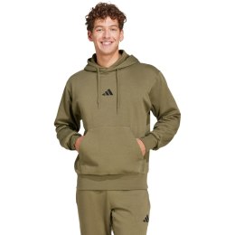 Bluza męska adidas Essentials Feelcozy Fleece oliwkowa JE3799