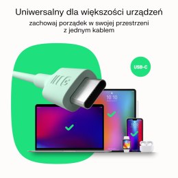 Kabel USB-C 0,3m 100W Greencell PowerFlex Szybkie Ładowanie PD Panther Black