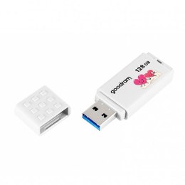 Goodram USB flash disk, USB 2.0, 128GB, UME2, biały, UME2-1280W0R11-V, USB A, z osłoną