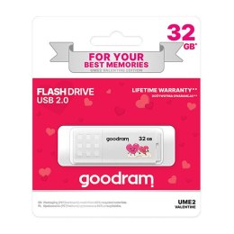 Goodram USB flash disk, USB 2.0, 32GB, UME2, UME2, biały, UME2-0320W0R11-V