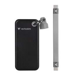 SSD Verbatim 96.1 x 45.1 x 10 mm, zewnętrzny USB C 3.2 Gen 2, 2000GB, 2TB, Pocket SSD Black/Grey, 32194, M.2, zawiera kabel USB 