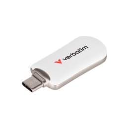 Verbatim USB flash disk, USB C, 128GB, Plectra, biały, 30229, USB C