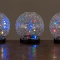 Oświetlenie solarne kula szklana 10 LED, wielokolorowe, 11cm Nexos
