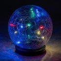 Oświetlenie solarne kula szklana 10 LED, wielokolorowe, 11cm Nexos