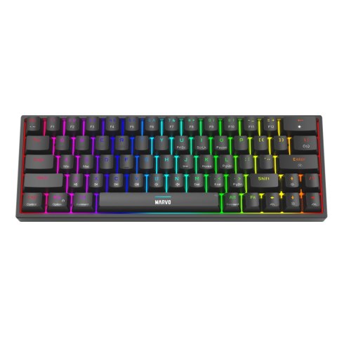 Marvo SHOGO 63, klawiatura US, do gry, przewodowa (USB), czarna, mechaniczna, podświetlenie Marvo SHOGO 63, klawiatura US, do gry, przewodowa (USB), czarna, mechaniczna, podświetlenie