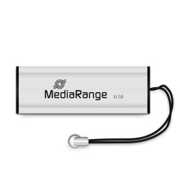 MediaRange USB flash disk, USB USB 3.0 (3.2 Gen 1), 32GB, srebrny, MR916, USB A, wysuwany