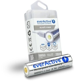 Akumulator 18650 Li-Ion 3,7V everActive 2600mAh (1 szt.) micro-USB z zabezpieczeniem EVERACTIVE