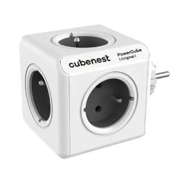 Cubenest - PowerCube, 0.1m, ORIGINAL USB, szara, POWERCUBE, 5 gniazd