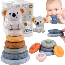 WOOPIE BABY Zestaw Edukacyjna Piramidka Koala 2w1 Gryzak Woopie
