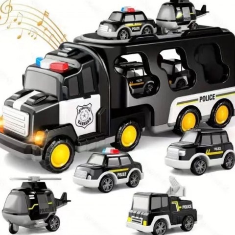 WOOPIE Laweta Drogowa Zestaw 5 Aut - Policja Woopie WOOPIE Laweta Drogowa Zestaw 5 Aut - Policja Woopie