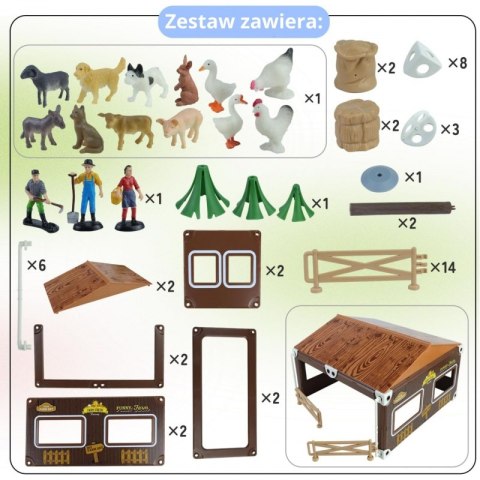 WOOPIE Zestaw Mały Rolnik Farma Zagroda + Zwierzęta i Akcesoria Woopie WOOPIE Zestaw Mały Rolnik Farma Zagroda + Zwierzęta i Akcesoria Woopie