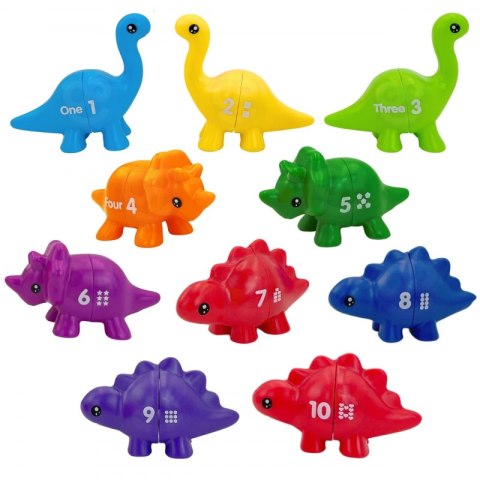 WOOPIE Zestaw Nauka Liczb Kolorów Montessori Figurki Dinozaury do Składania "Dopasuj Cyferki" 10 el. Woopie WOOPIE Zestaw Nauka Liczb Kolorów Montessori Figurki Dinozaury do Składania "Dopasuj Cyferki" 10 el. Woopie