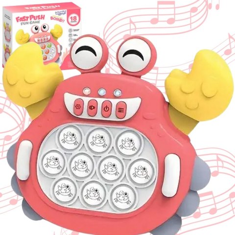 WOOPIE Gra POP IT Elektroniczna Antystresowa Zręcznościowa Krab Czerwony Woopie WOOPIE Gra POP IT Elektroniczna Antystresowa Zręcznościowa Krab Czerwony Woopie