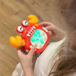 WOOPIE Gra POP IT Elektroniczna Antystresowa Zręcznościowa Krab Czerwony Woopie