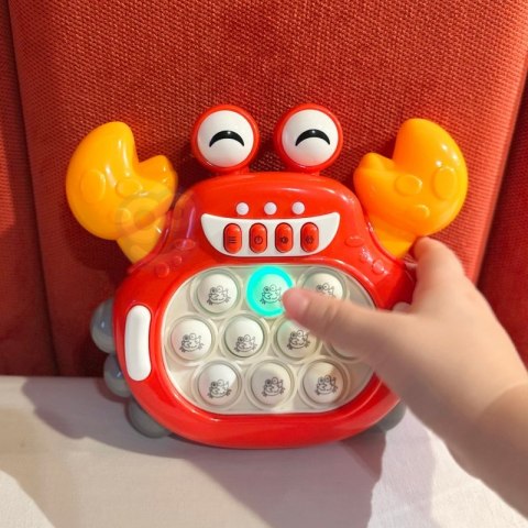 WOOPIE Gra POP IT Elektroniczna Antystresowa Zręcznościowa Krab Czerwony Woopie WOOPIE Gra POP IT Elektroniczna Antystresowa Zręcznościowa Krab Czerwony Woopie