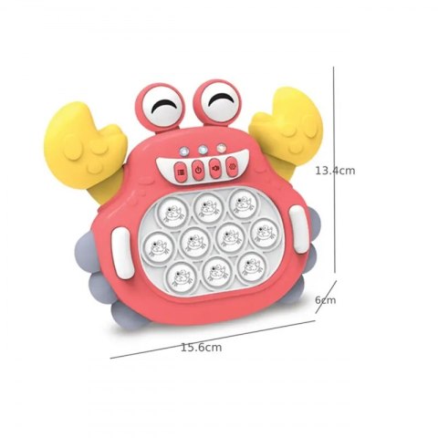 WOOPIE Gra POP IT Elektroniczna Antystresowa Zręcznościowa Krab Czerwony Woopie WOOPIE Gra POP IT Elektroniczna Antystresowa Zręcznościowa Krab Czerwony Woopie