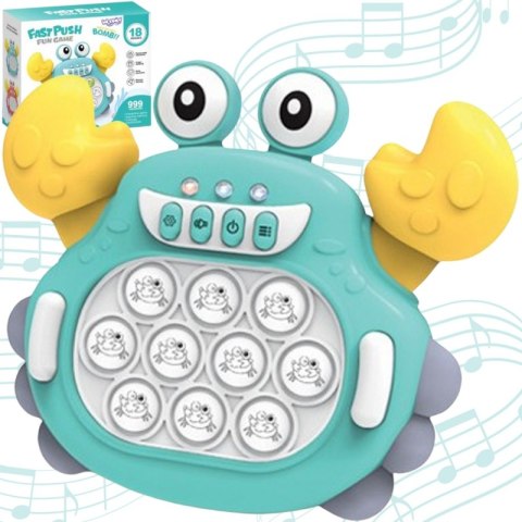 WOOPIE Gra POP IT Elektroniczna Antystresowa Zręcznościowa Krab Zielony Woopie WOOPIE Gra POP IT Elektroniczna Antystresowa Zręcznościowa Krab Zielony Woopie