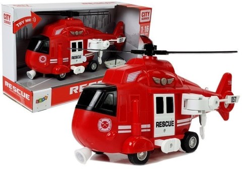 Helikopter Ratunkowy Straż Pożarna 1:16 Hak Dźwięk Światła LEAN Toys Helikopter Ratunkowy Straż Pożarna 1:16 Hak Dźwięk Światła LEAN Toys