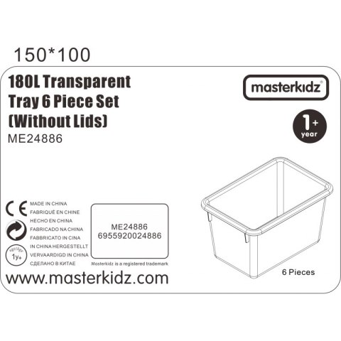 MASTERKIDZ Akrylowe Pojemniki Na Elementy Do Tablicy STEM 6 Sztuk Masterkidz MASTERKIDZ Akrylowe Pojemniki Na Elementy Do Tablicy STEM 6 Sztuk Masterkidz
