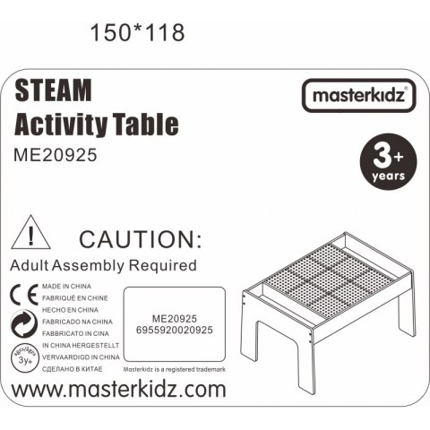 MASTERKIDZ Drewniany Stół Edukacyjny + AKCESORIA STEM WALL Masterkidz MASTERKIDZ Drewniany Stół Edukacyjny + AKCESORIA STEM WALL Masterkidz