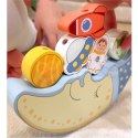 TOOKY TOY Kosmiczny Śpiący Księżyc Balansująca Układanka Drewniana Nawlekanka Montessori Kosmos Tooky Toy