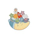TOOKY TOY Kosmiczny Śpiący Księżyc Balansująca Układanka Drewniana Nawlekanka Montessori Kosmos Tooky Toy