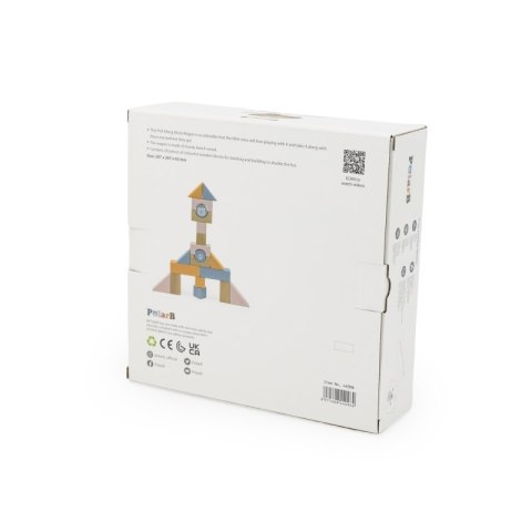 VIGA PolarB Drewniany Wózek do Ciągnięcia + Klocki 21 el. Viga Toys VIGA PolarB Drewniany Wózek do Ciągnięcia + Klocki 21 el. Viga Toys