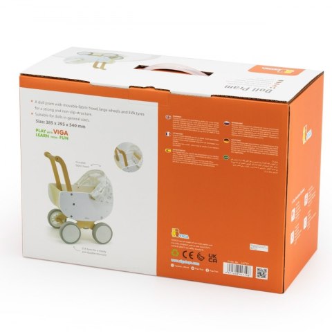 VIGA Drewniany Wózek dla Lalek z Gondolą Viga Toys VIGA Drewniany Wózek dla Lalek z Gondolą Viga Toys
