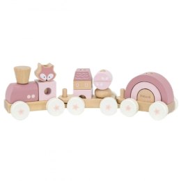 VIGA PolarB Różowa Kolejka Pociąg z Wagonikami Klocki Viga Toys