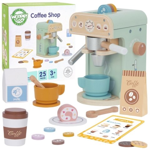 WOOPIE GREEN Drewniany Ekspres do Kawy 25 el Cukiernia Barista Woopie Let's Go Green WOOPIE GREEN Drewniany Ekspres do Kawy 25 el Cukiernia Barista Woopie Let's Go Green