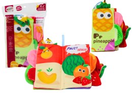 Książeczka Miękka Owoce Szeleszcząca Piszcząca Kolorowa Dla Niemowląt LEAN Toys