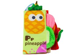 Książeczka Miękka Owoce Szeleszcząca Piszcząca Kolorowa Dla Niemowląt LEAN Toys