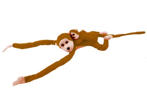 Maskotka Pluszowa Małpka z Dzieckiem Ciemno Brązowa 70 cm LEAN Toys Maskotka Pluszowa Małpka z Dzieckiem Ciemno Brązowa 70 cm LEAN Toys