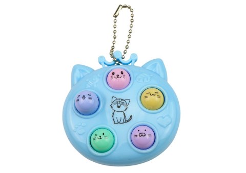 Brelok Mini Gra Zręcznościowa Wac A Mole Kotki Fioletowy Różowy Żółty LEAN TOYS Brelok Mini Gra Zręcznościowa Wac A Mole Kotki Fioletowy Różowy Żółty LEAN TOYS