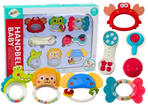 Zestaw Zabawek Grzechotek Gryzaków Zwierzątka 8 Sztuk LEAN Toys Zestaw Zabawek Grzechotek Gryzaków Zwierzątka 8 Sztuk LEAN Toys