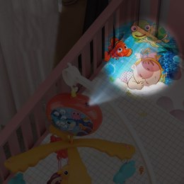 Karuzela Do Łóżeczka Sterowana Pilotem Projektor Dźwięki Czerwona LEAN Toys