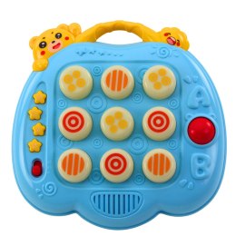 Gra Zręcznościowa Whac-A-Mole Młotek Dla Malucha Niebieska LEAN Toys