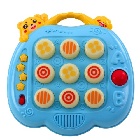 Gra Zręcznościowa Whac-A-Mole Młotek Dla Malucha Niebieska LEAN Toys Gra Zręcznościowa Whac-A-Mole Młotek Dla Malucha Niebieska LEAN Toys