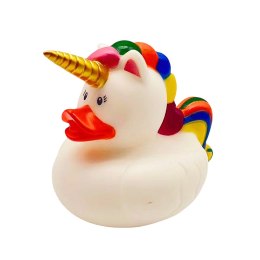Kaczuszka Jednorożec Zabawka Do Kąpieli Tęczowa Grzywa Ogon Biała LEAN TOYS