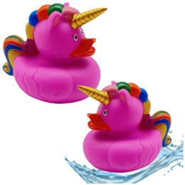 Kaczuszka Jednorożec Zabawka Do Kąpieli Tęczowa Grzywa Ogon Różowa LEAN TOYS
