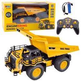 Wywrotka Górnicza Zdalnie Sterowana RC 2.4G 9CH Żółta LEAN Toys
