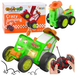 Zdalnie Sterowany Skaczący Traktor R/C Zielony LEAN Toys
