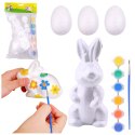 Zestaw Wielkanocny Jajka Styropianowe 3szt Figurka Zająca Farbki LEAN TOYS